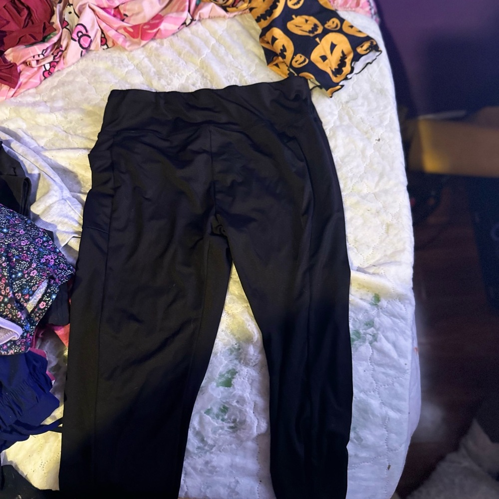 Zone Pro Black Leggings Classic Stretchy Bottoms